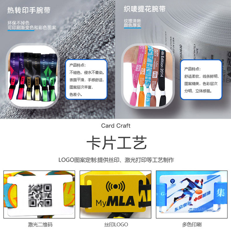 RFID智能織嘜腕帶RFID智能手環(huán)入場(chǎng)身份識(shí)別腕帶2